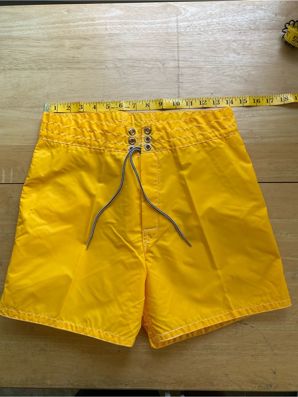 Birdwell Yellow Swim Trunks Vintage 100%nylon